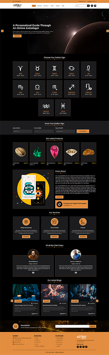 Astro Guide HTML 5 Website Template