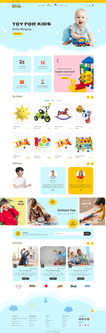 KidsBee Kids Toys HTML Web Template