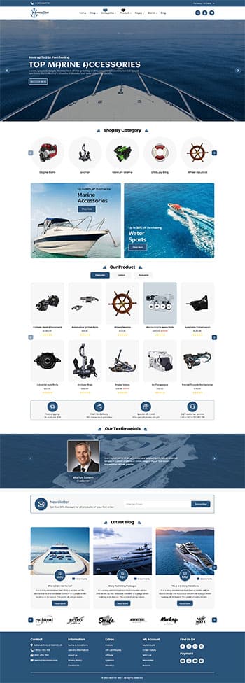 MarinaStar Web - Elevate Your Marine Store with our HTML Template
