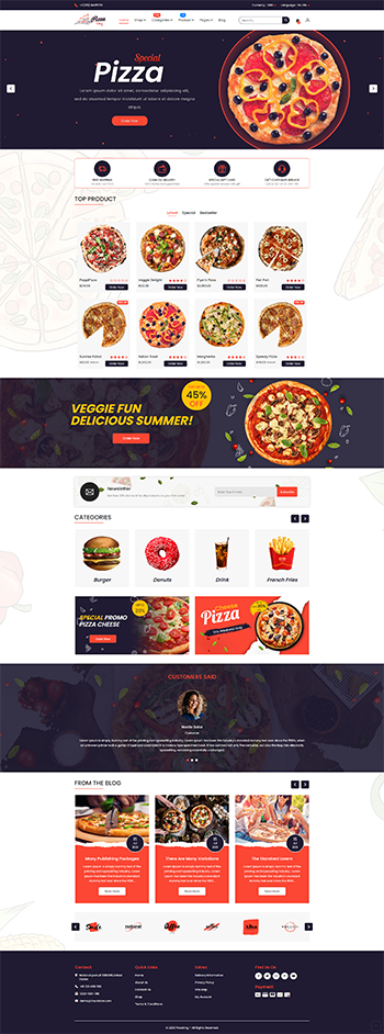 PizzaKing HTML 5 Website Template